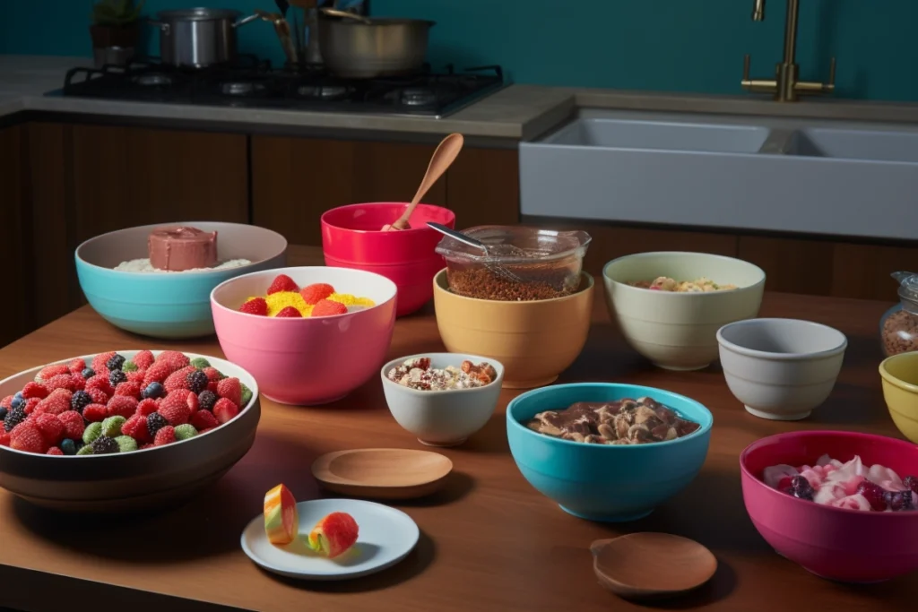 Ninja Creami in a modern kitchen with vibrant pudding-based desserts.