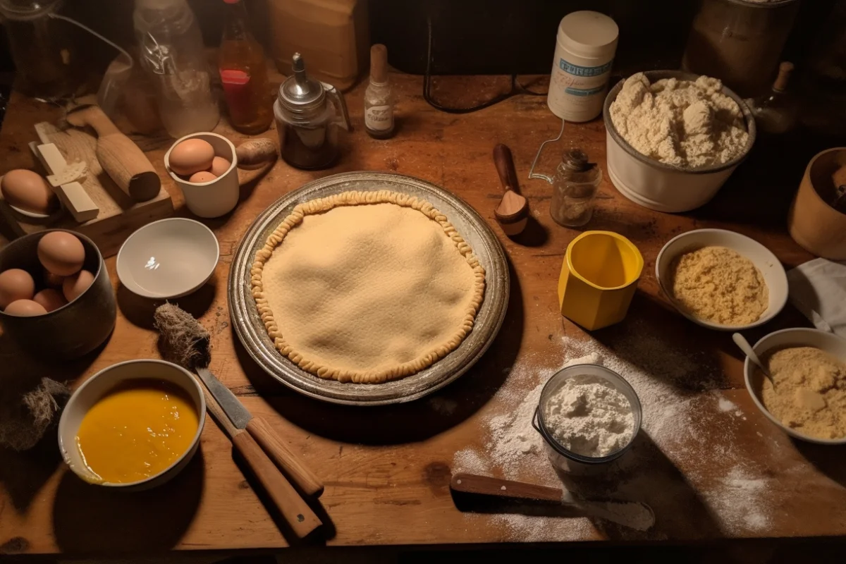 Freshly Baked Pie with Butter and Crisco Ingredients